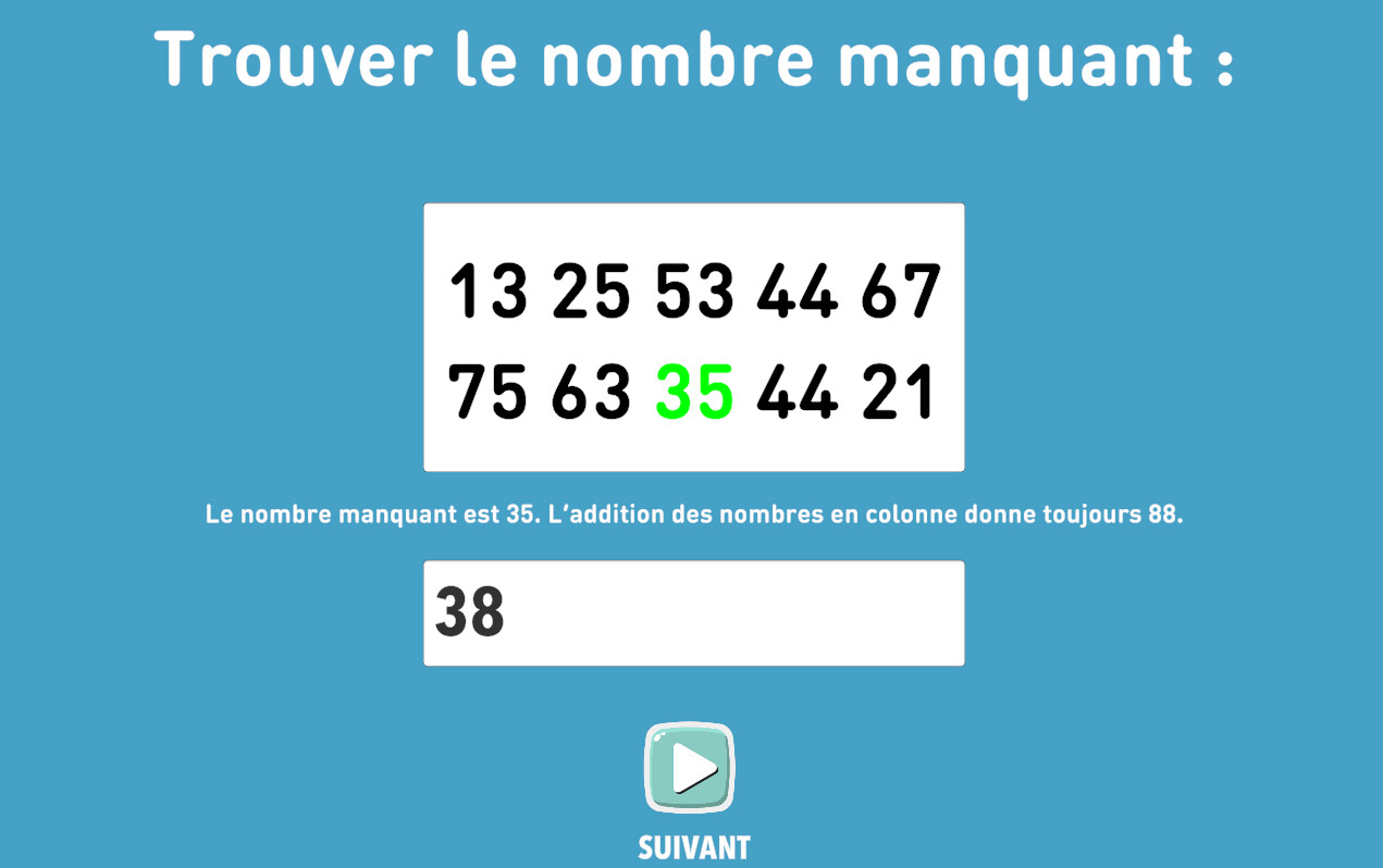 Cyber Sécurité - Trouver le nombre manquant